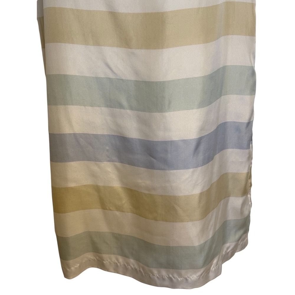 ANTHROPOLOGIE ODILLE 100% Silk Shore House Pastel Striped Shift Dress Size 6 - Picture 5 of 7